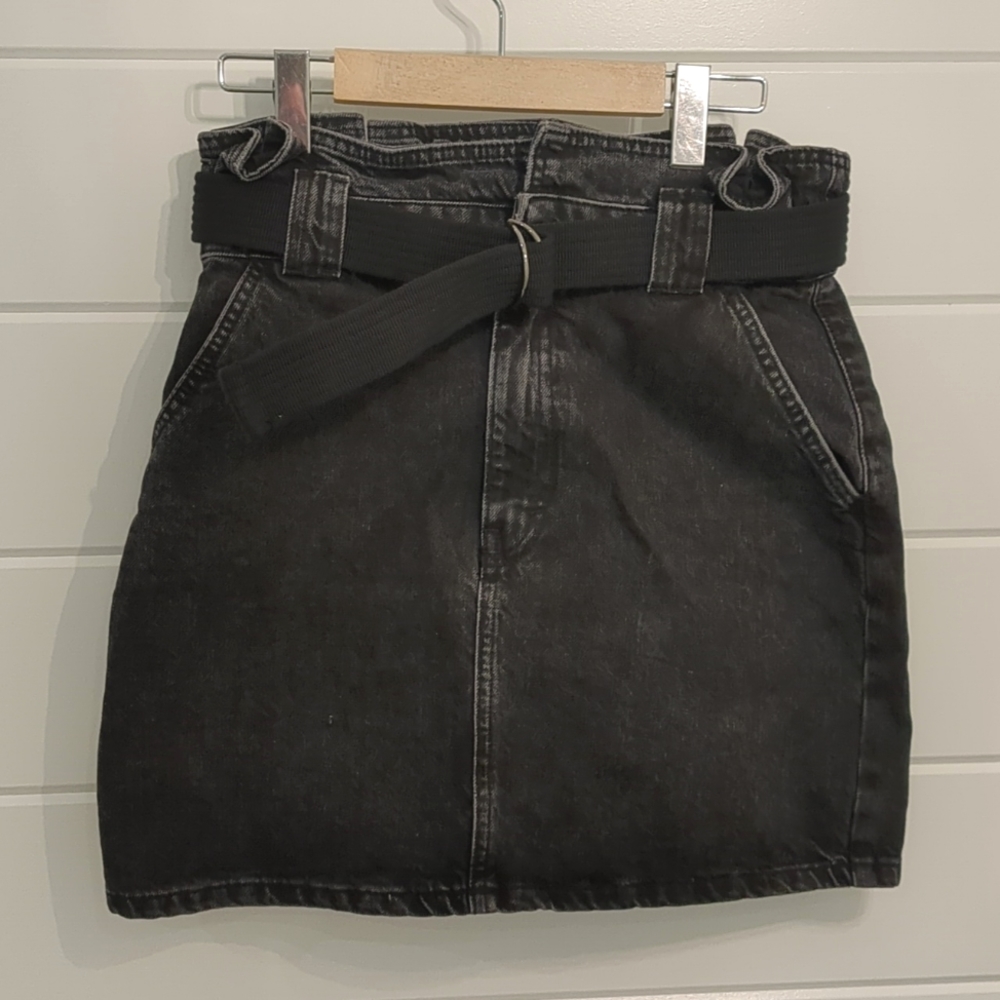 TOP SHOP High Waisted Denim Skirt